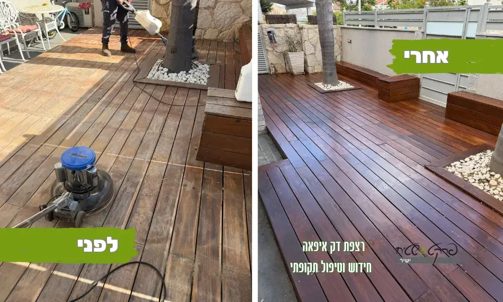 רצפת דק איפאה חידוש וטיפול תקופתי | פרקט ושטיח ישיר